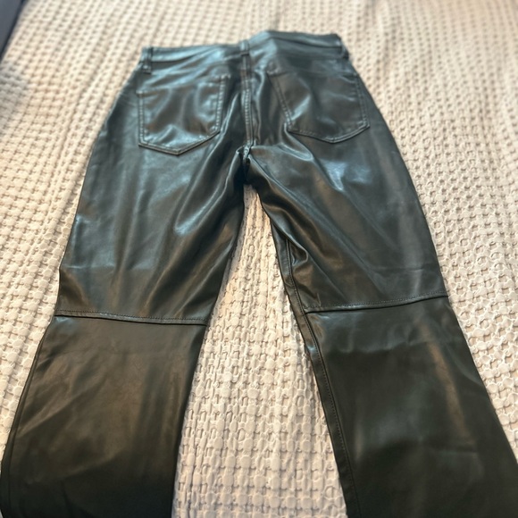 Gap faux leather olive pants - Picture 2 of 3